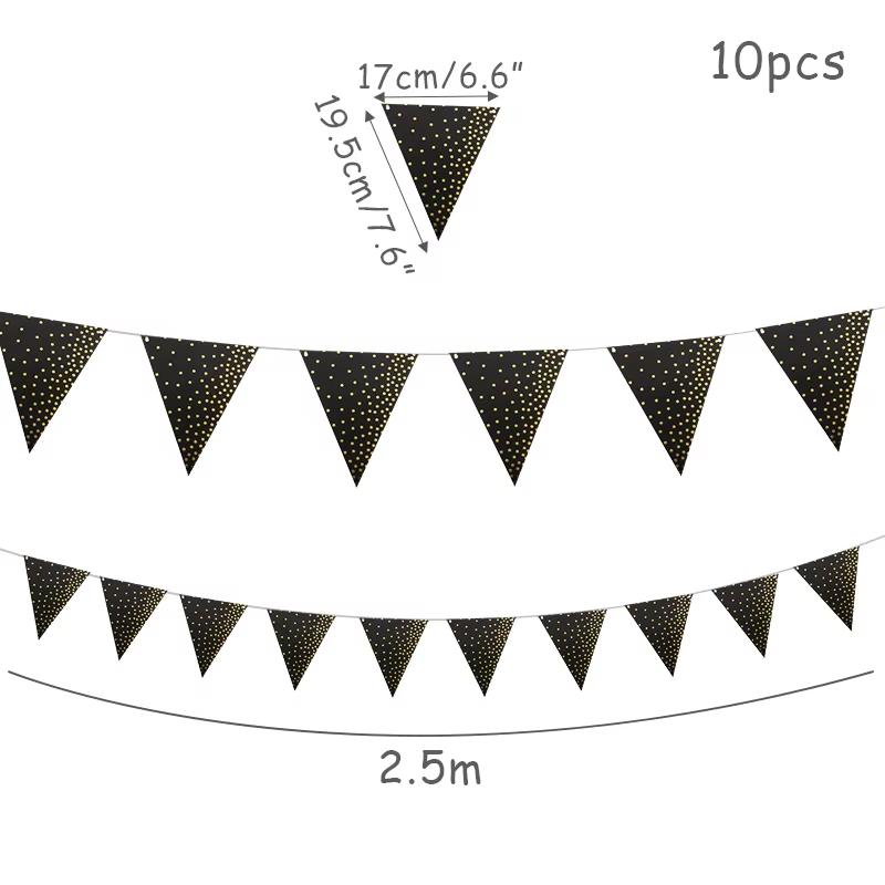Black Gold Birthday party Decorations Tableware Set Paper Cups Napkins Plates Tablecloth Adult Kids Happy Birthday Party Decora
