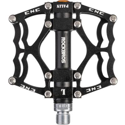 Pedály na kolo ROCKBROS Cross Bike, horské kolo, hliníková slitina, lehké ložisko, protiskluzové, 9/16" (Černá) [Položka]