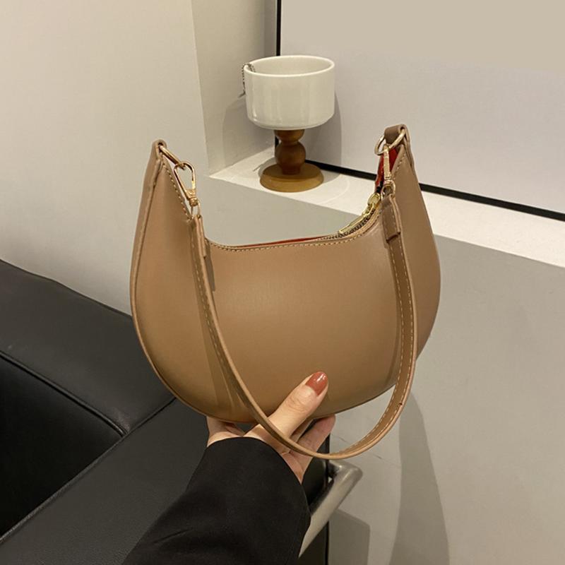 New Fashionable High-end Moon-shaped Baseball Bag Showing Luxury Women's Single Shoulder Bag Underarm Hobo Bag