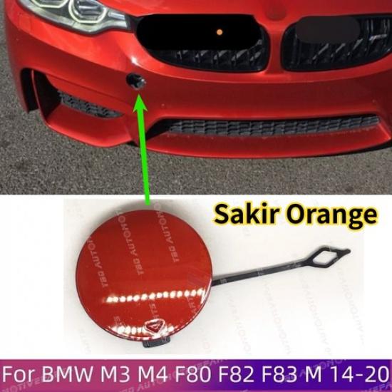 

Sakir Orange Front Bumper Tow Hook Cover for M3 F80 M4 F82 F83 2014 --