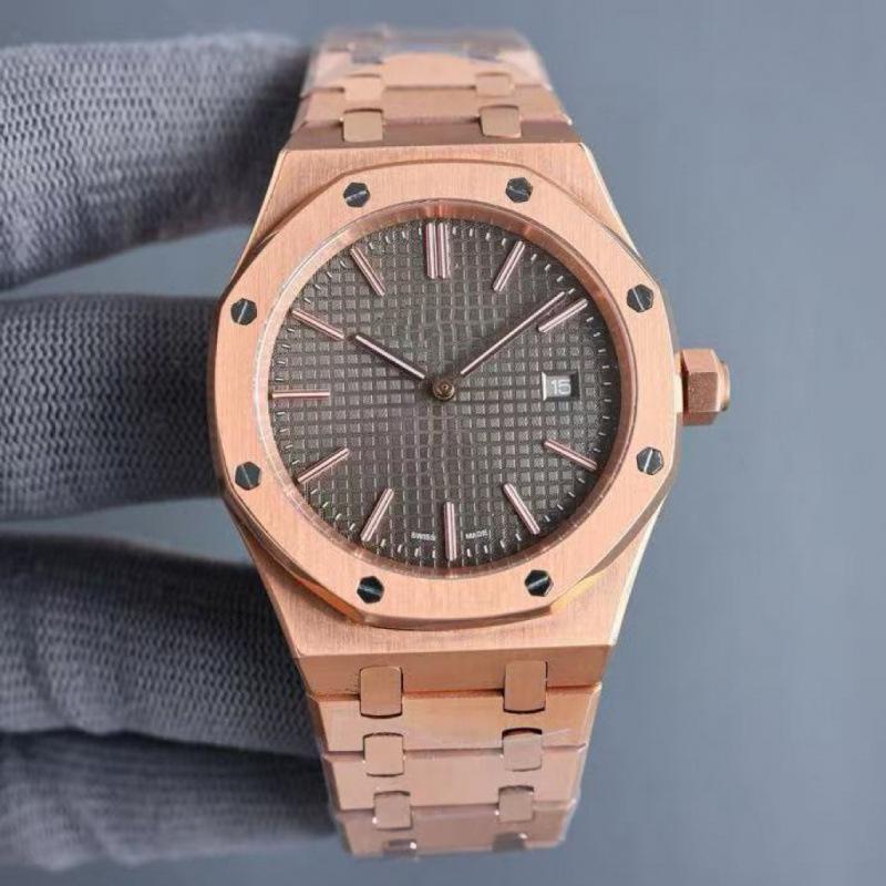 Daniel Roth Royal Oak Automatische Stahluhr mit achteckigem Bullauge-Zifferblatt für Herren