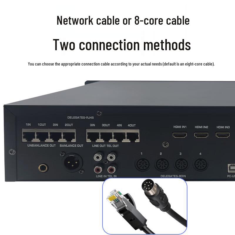 HuuiDu HD-830 Professional Wired Digital Conference Microphone System (CN Version)