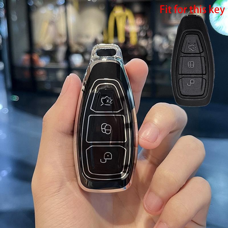 NEW TPU Car Remote Smart Key Case Cover Shell Fob For Ford Focus 3 4 ST Mondeo MK3 MK4 Fiesta Fusion Kuga 2013 2014 2015 2017 Protector