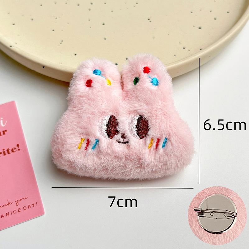 Cute Cat Plush Doll Brooch Fluffy Soft Stuffed Clothes Badge Pins Backpacks Decoration Accessories