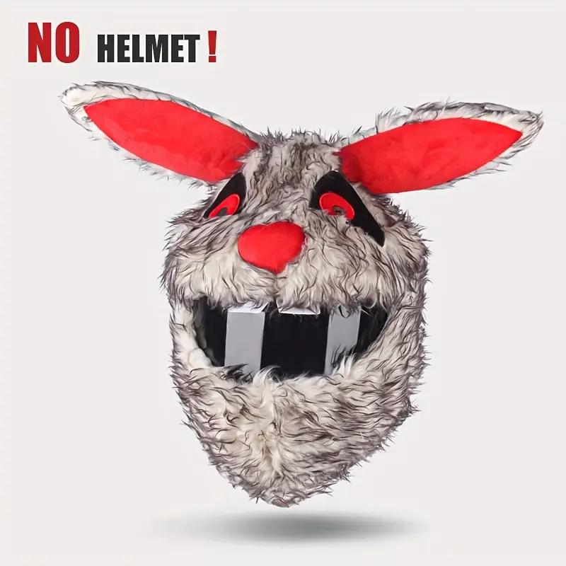Plush Cartoon Dog Rabbit Demon Animal Helmet Cover, Bicycle Motorcycle Multi-function Protective Helmet Does Not Include Helmet