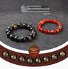 Black Obsidian Zodiac Guardian Bracelet: Benming Year Amulet for Men & Women, Lucky Buddhist Prayer Beads.