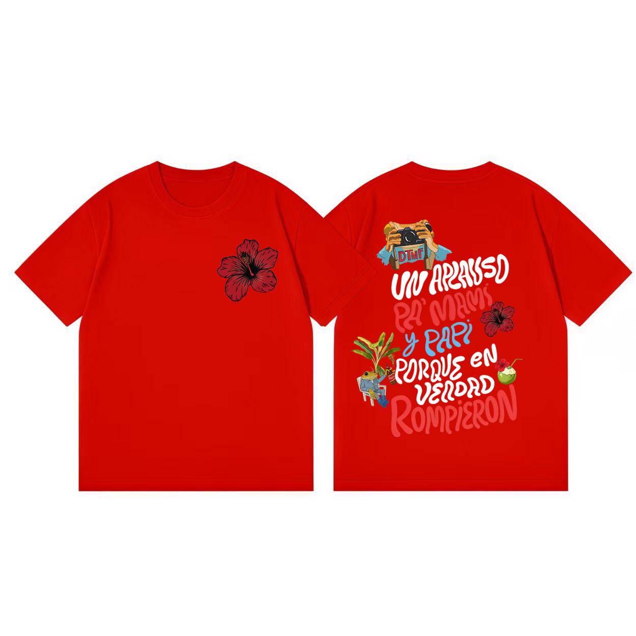 

Rapper Bad Bunny Merch T Shirt Mens Womens Fashion Y2k Short Sleeve Tshirts High Quality Cotton Oversized Tshirt Streetwear S
