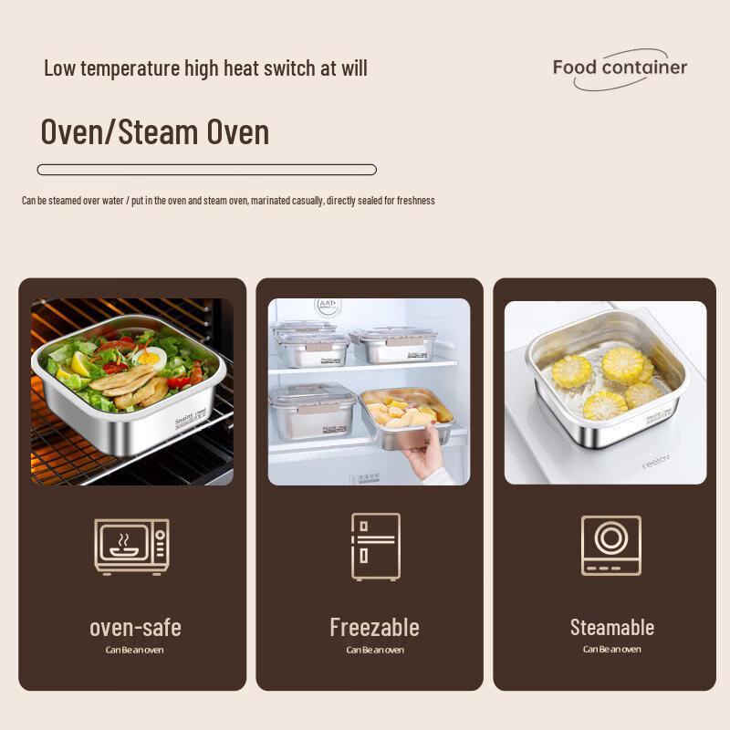 DM 316L Stainless Steel Portable Sealed Food Container