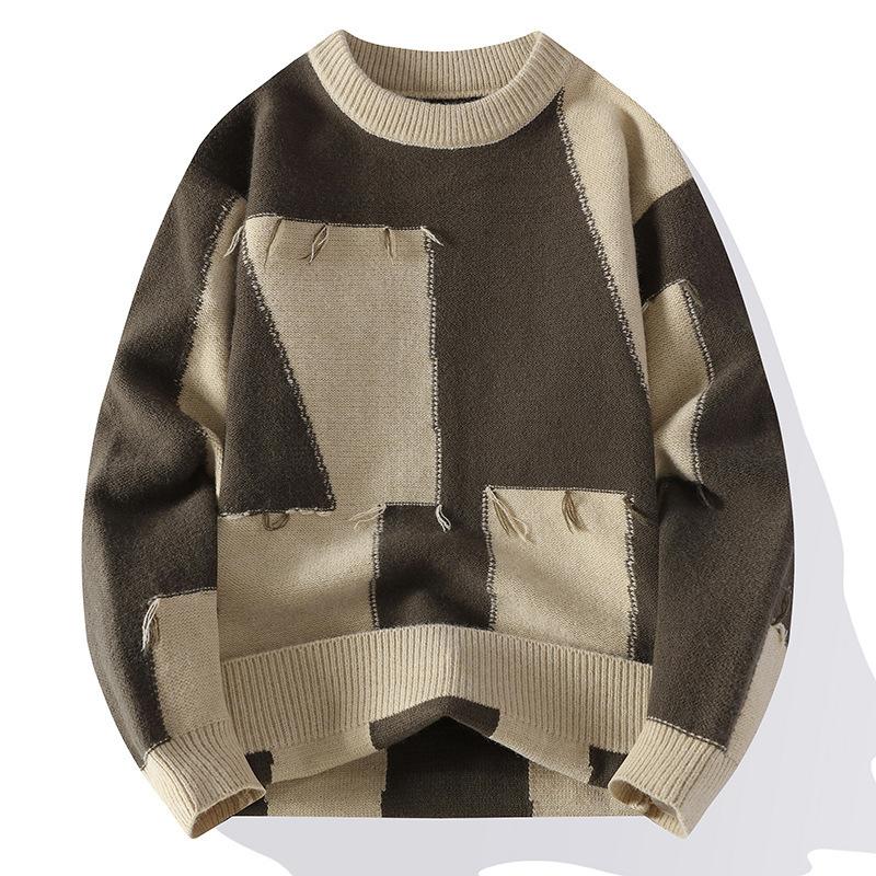 

Модная Универсальная Утепленная Утолщенная Теплая Мужская Рубашка Вязаный Свитер Круглый Вырез Высококачественная Ткань Модный Универсальный Свитер 4XL