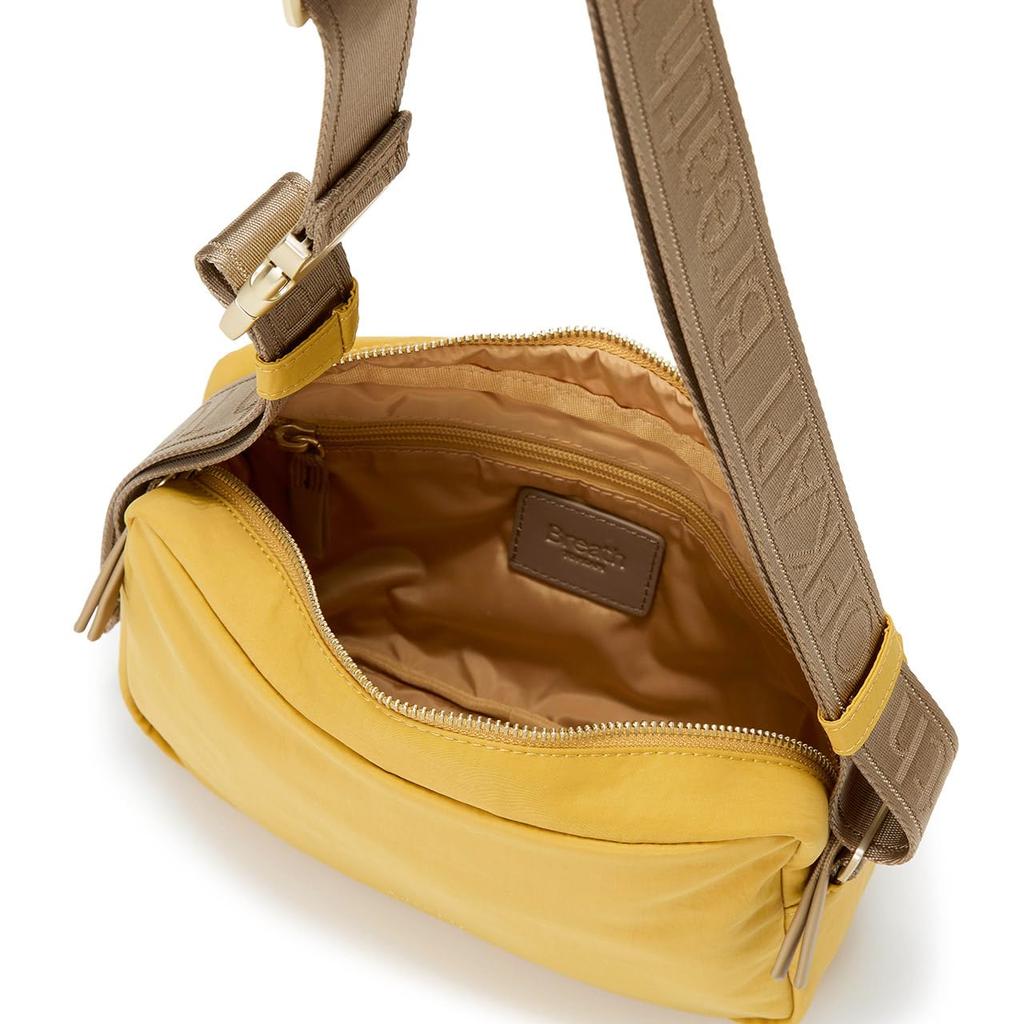 [Breath TOPKAPI] Freely Nylon Logo Tape Square Shoulder Bag, Yellow