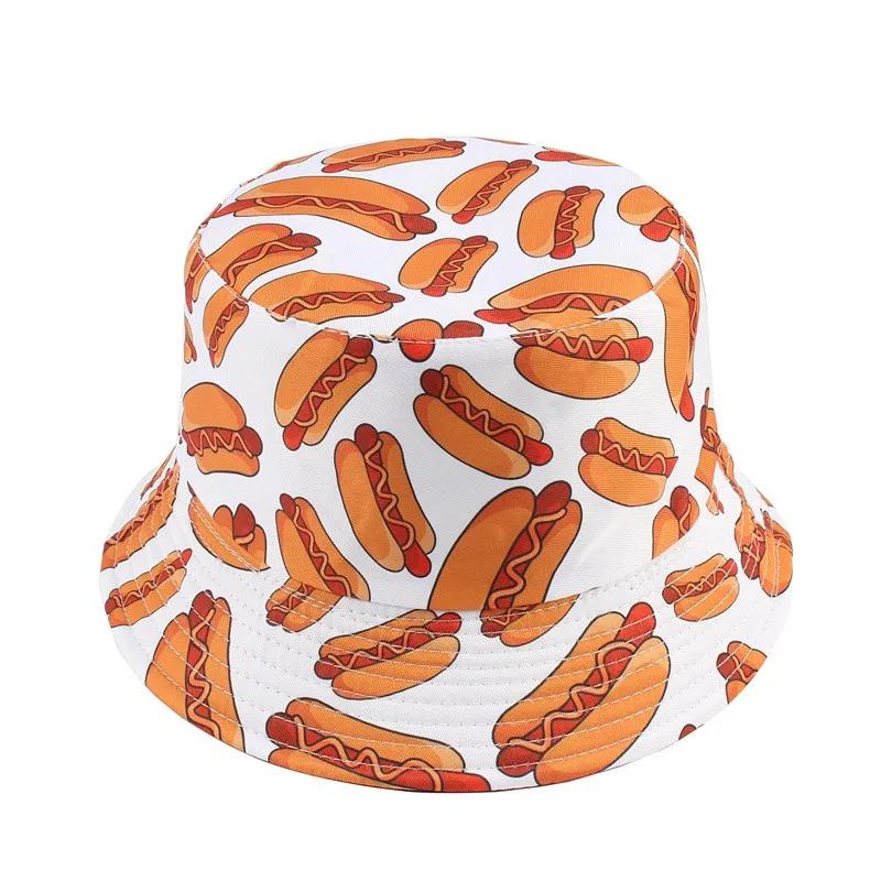

Spring and Summer Cotton Print Fisherman Hat Bucket Hat Outdoor Travel Sun Cap For Men And Women 133 56-58cm wear чёрный