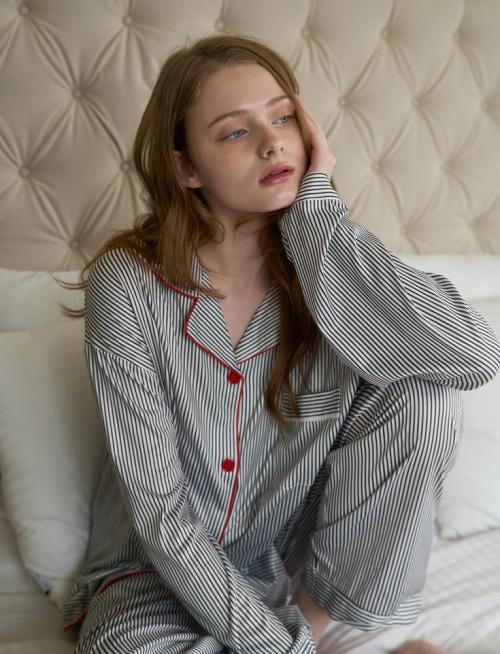 [Judyn] Everyday Stripe Long Sleeve Pajama Set [Shipped from Korea] 100% Authentic