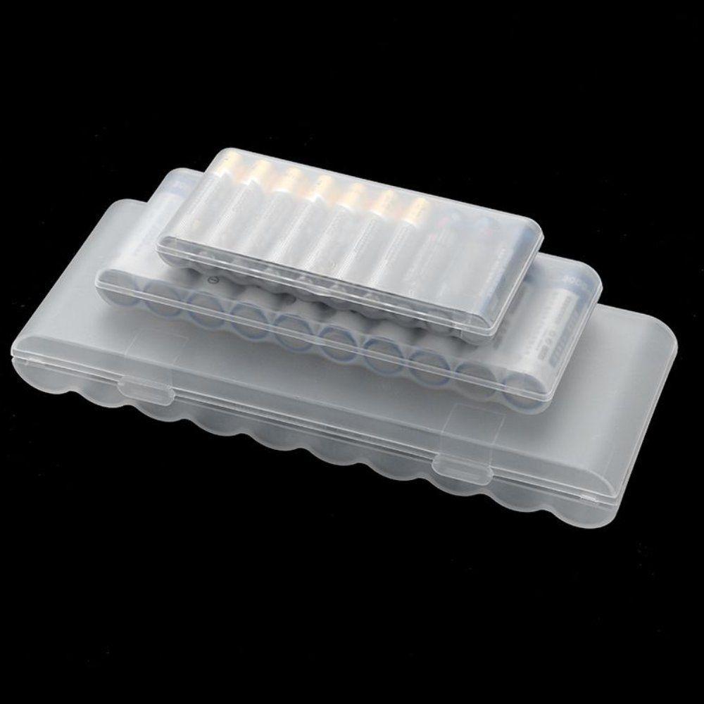 For AAA/AA/18650 10 Slots Battery Storage Box Clear Hard Plastic Battery Container Holder Case Waterproof Organizer Container