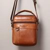 New Men's Leather Messenger Bag Mini Shoulder Bag 8-inch Trendy Men's Bag Retro First Layer Cowhide Handbag