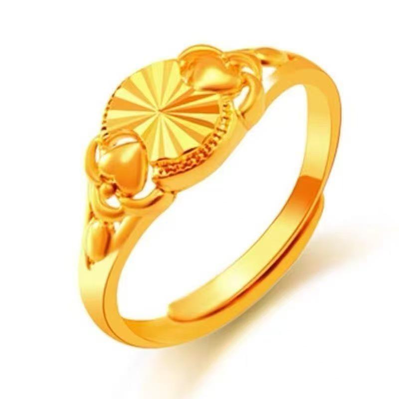 Elegant Gold Heart Ring for Women - Stylish Rhombus Design