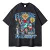 Vintage Washed Dragon Ball Broly Anime T-shirt Man Women Short Sleeve Tee Streetwear Loose Casual Tops Summer Y2k 2026 Oversized