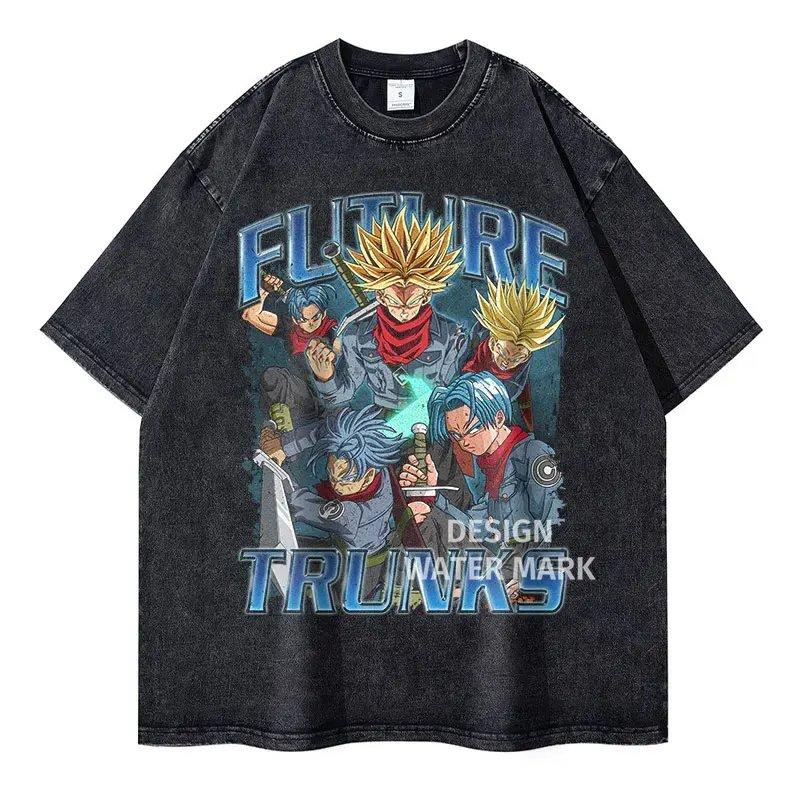 Vintage Washed Dragon Ball Broly Anime T-shirt Man Women Short Sleeve Tee Streetwear Loose Casual Tops Summer Y2k 2026 Oversized