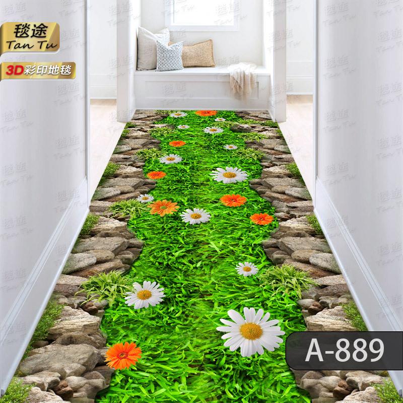 

Luxury Golden Long Corridor Carpet Non-slip Washable Hall Runner Carpets Stairway Rug European Aisle Carpet 60X100CM