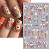5D Embossed Flower Nail Stickers DIY Spring Summer Colorful Floral Nail Art Self-Adhesive Decals for Women Manicure Decoration