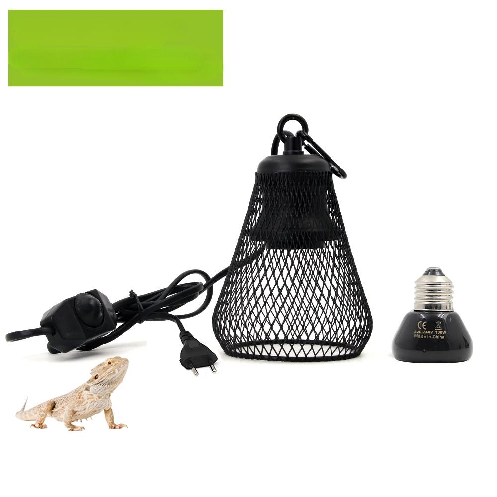 Reptile Heating Lamp Anti-scald Lampshade Far Infrared Ceramic Heating Lamp E27 Pet Heating LampShade for Lizards Tortoises 25W