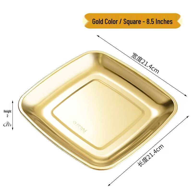 ZISIZ 304 Stainless Steel Square Serving Platter Set