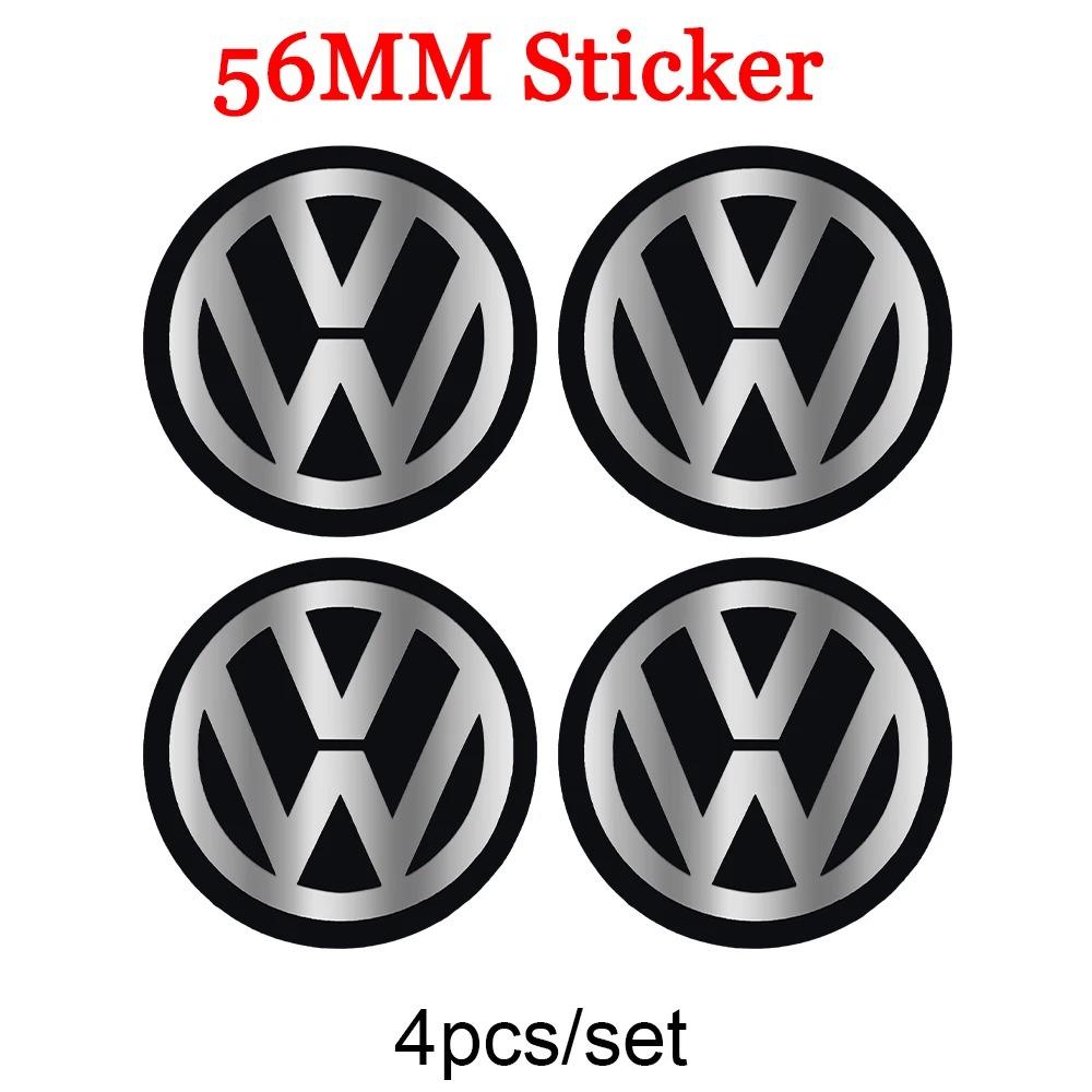 lijk1 4pcs 56/60/65mm  Car Wheel Center Hub Caps Dust Cover Sticker For Volkswagen GTI Golf Polo Passat VW CC Tiguan T-ROC Jetta Taigo