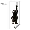 Bathroom Toilet Decals Furry Black Cat Seat Sticker, Waterproof PVC Decal, Removable Pattern Cute Animal Wall Art for Tank And Lid Decoration Humorous