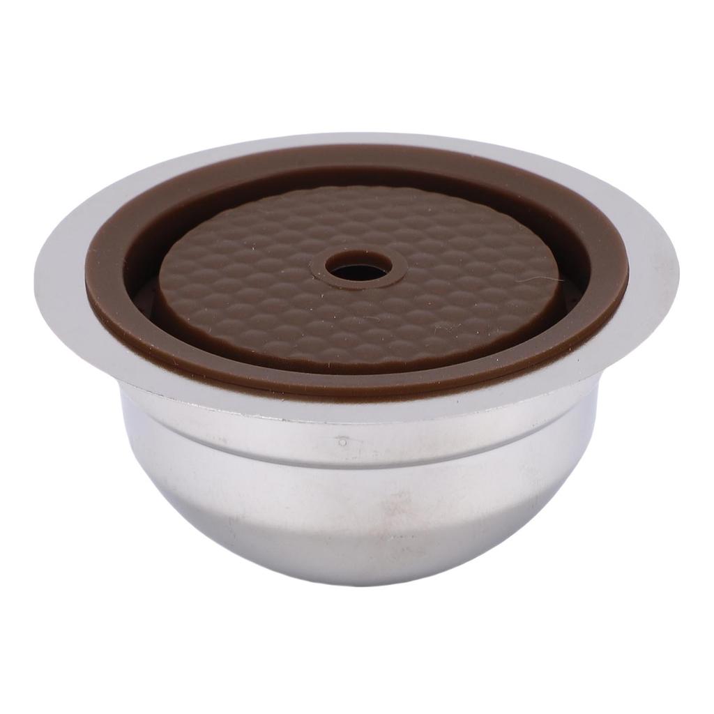 Capsula Caffè Riutilizzabile Adatta per Linea Macchina da Caffè Filtro Caffè Ricaricabile in Acciaio Inossidabile 304 con Spazzolino e Cucchiaino