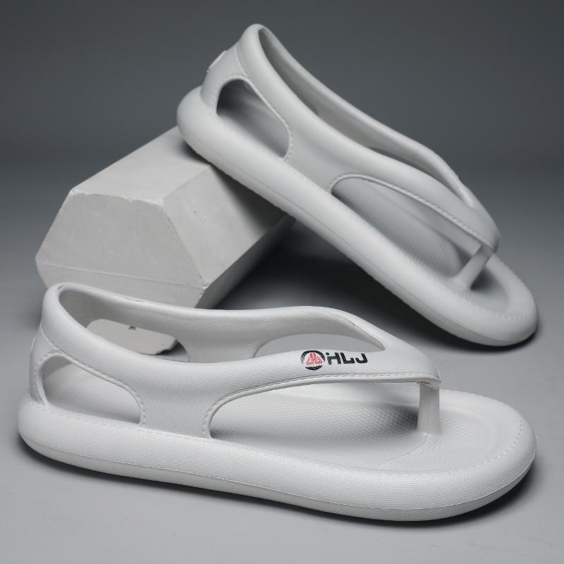Summer Men Slippers Outdoor Indoor Sandals Beach Comfortable Men Flip-Flops Casual Shoes Soft Sole Slides Home Outdoor Slippers 40-41