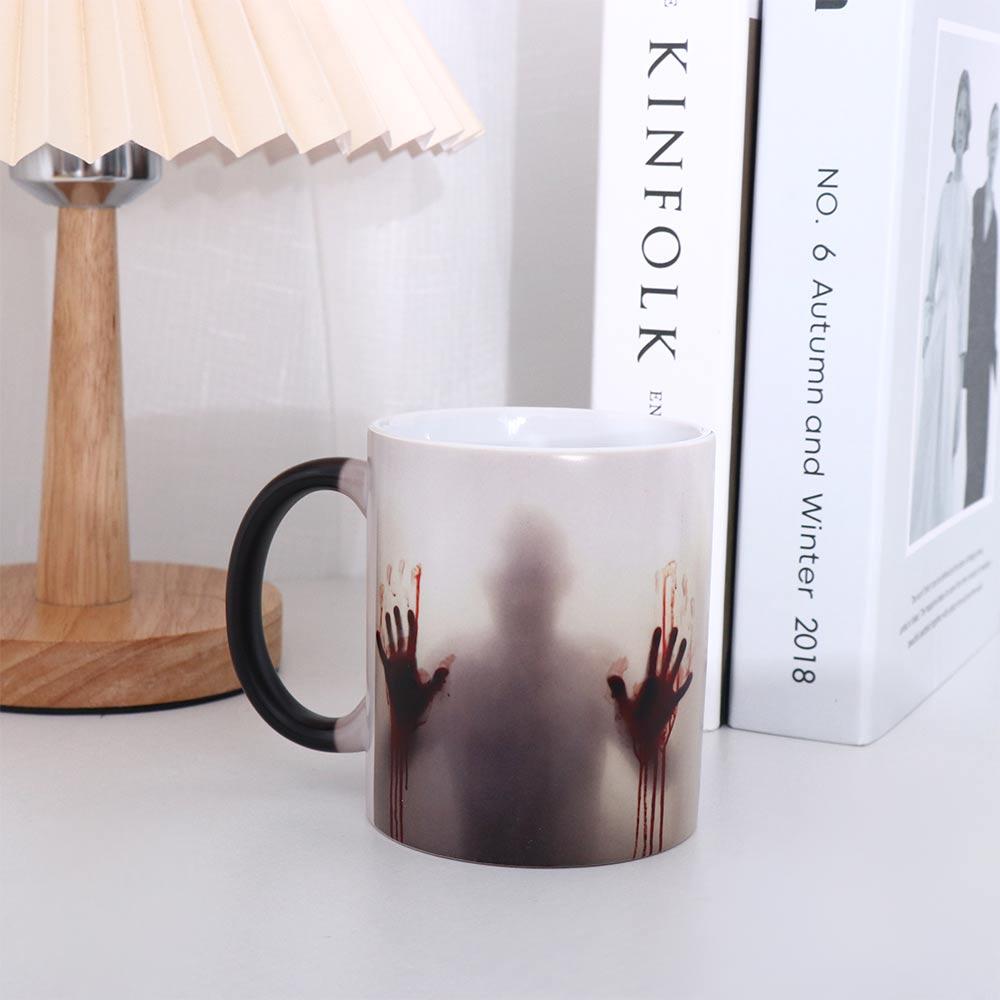 Novelty Heat Sensitive Halloween Decoration Creative Coffee Mug Tea Cup Milk Bottle Drinkware