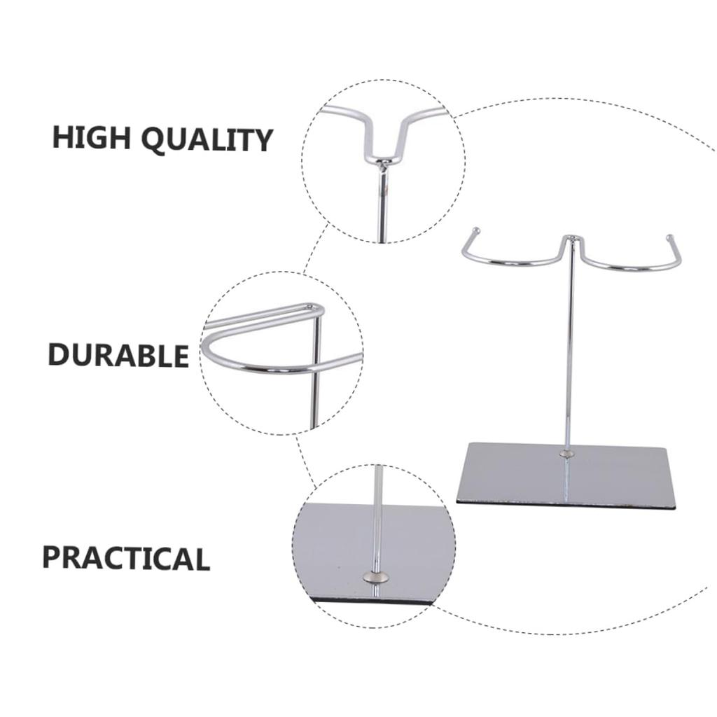 NUOLUX Metallic Shoe Display Stand, Shoe Storage Rack, Metal Shoe Rack, Standing Boot Rack, Easel Stand for Display
