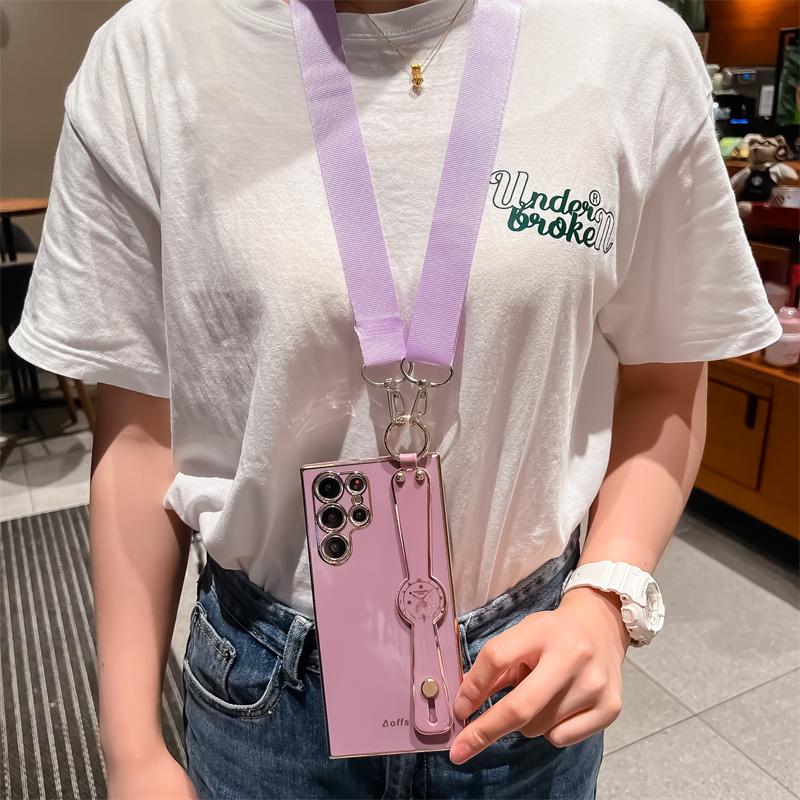 Plätering Klocka Armband Telefonhållare Crossbody Fodral För iphone 14 13 12 11 Pro max/Samsung S22 S21 S23 Ultra A13 A23 A33 A53 A12 A22 A32 A52 A14 A54