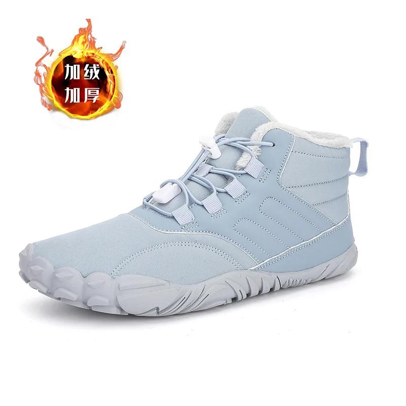 Модные зимние ботинки Водонепроницаемые мужские зимние ботинки Ботильоны босиком 36-46 — фото 10