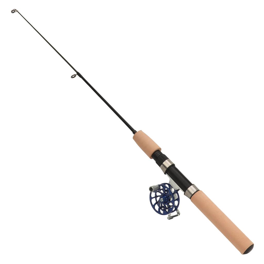 Ice Fishing Rod and Reel Combo Prevent Slip Short Section 65cm Ice Fishing Rod for Winter Fishing