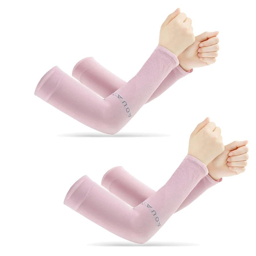 1/2pcs Summer Ice Silk Long Sleeves Anti-Sunburn Arm Cover Men Women Cuff New Cool Hand Sleeves Anti-UV Cycling Arm Sleeve