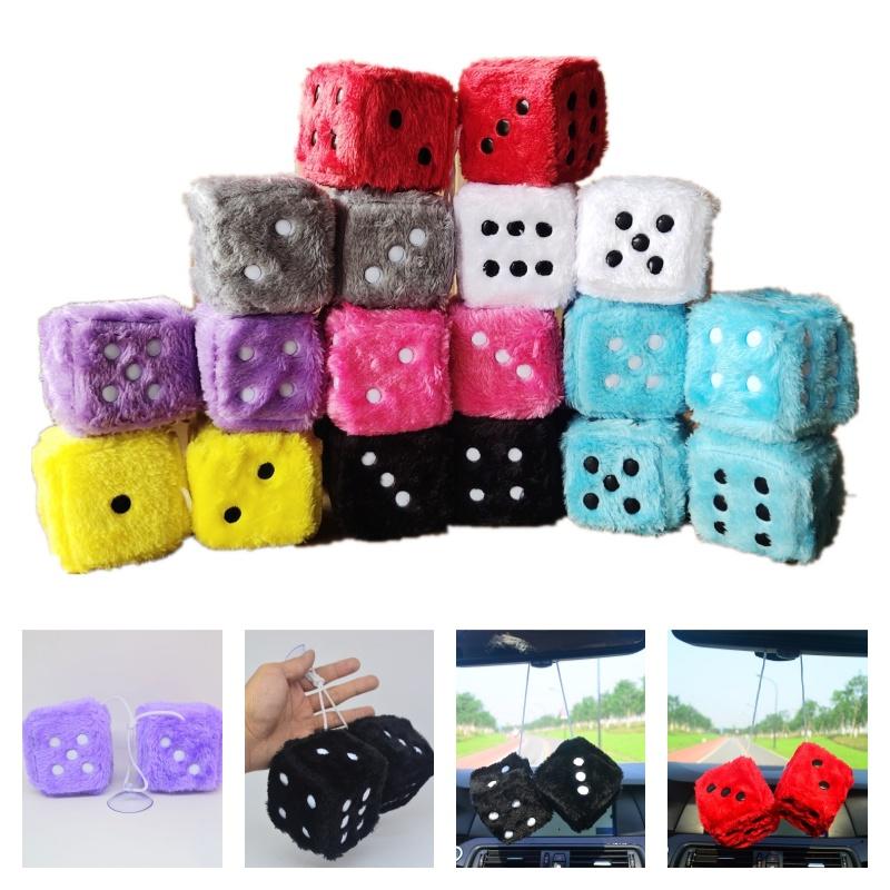 Soft Plush Dice Toy Hanging Decoration For Car Festive Ornament