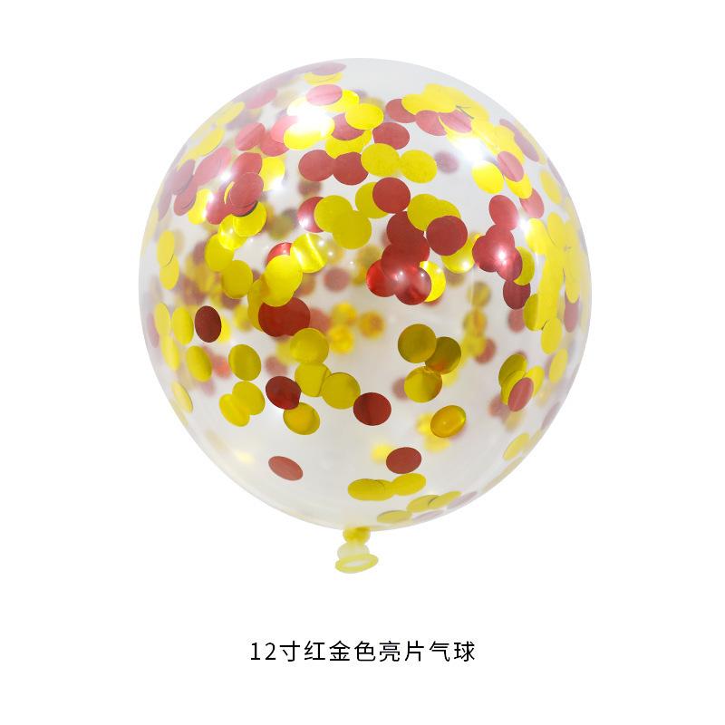 12 Inch Round Sequined Transparent Latex Balloon Birthday Wedding Opening Event Shopping Mall Decoration Party Decoration Supplies