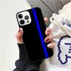 Police Thin Blue Line American Flag Phone Case Cover For iPhone 17 Air 15 16 Pro Max 14 13 12 11 Pro Max Plus