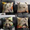 Bennett Genshin Impact Cute Cushion Cover Natural Linen Organic Fabric Double-Sided Printing Sofa Home Decor Gift Pillow Case