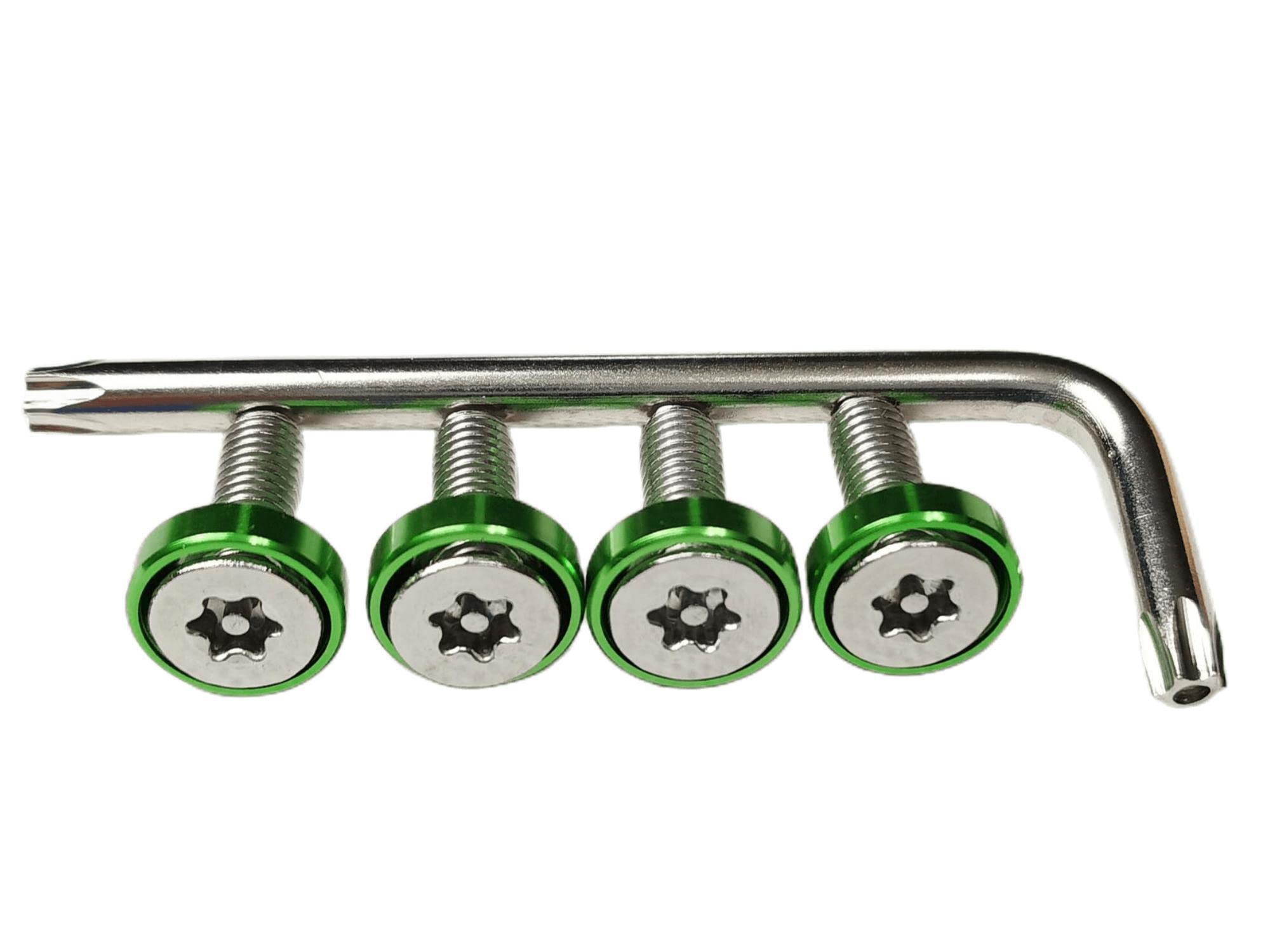 

Kuroobaa car license plate bolt M6 anti-theft screw (green)