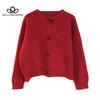 Retro  Button Sweater Cardigan Female Fall And Winter New Korean Version Loose Short Knitted Cardigan Sweater