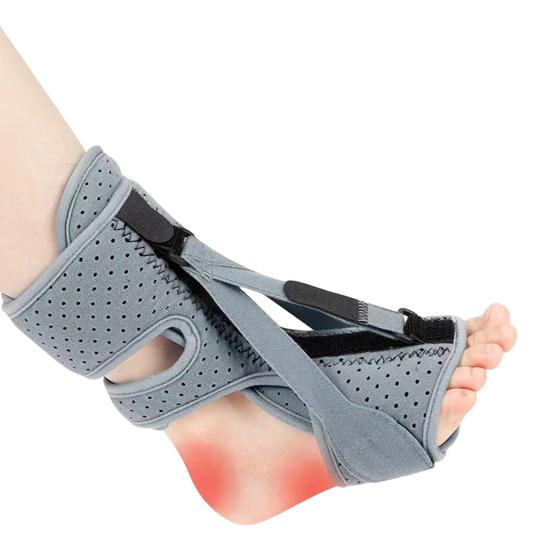 Plantar Fasciitis Night Splint Adjustable Dorsiflexion Foot Brace with 3 Straps & Memory Foam Relief Bilateral Foot Brace for Heel Pain