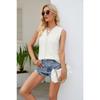 Summer Women's Clothing, Women's T-shirt, Hole Hollow V-neck, Sleeveless Splicing Tank Tops