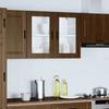 VidaXL Kitchen Wall Cabinet and Glass Door Porto Brown Oak, Kitchen Wall Unit, Wall Cabinets with 854094