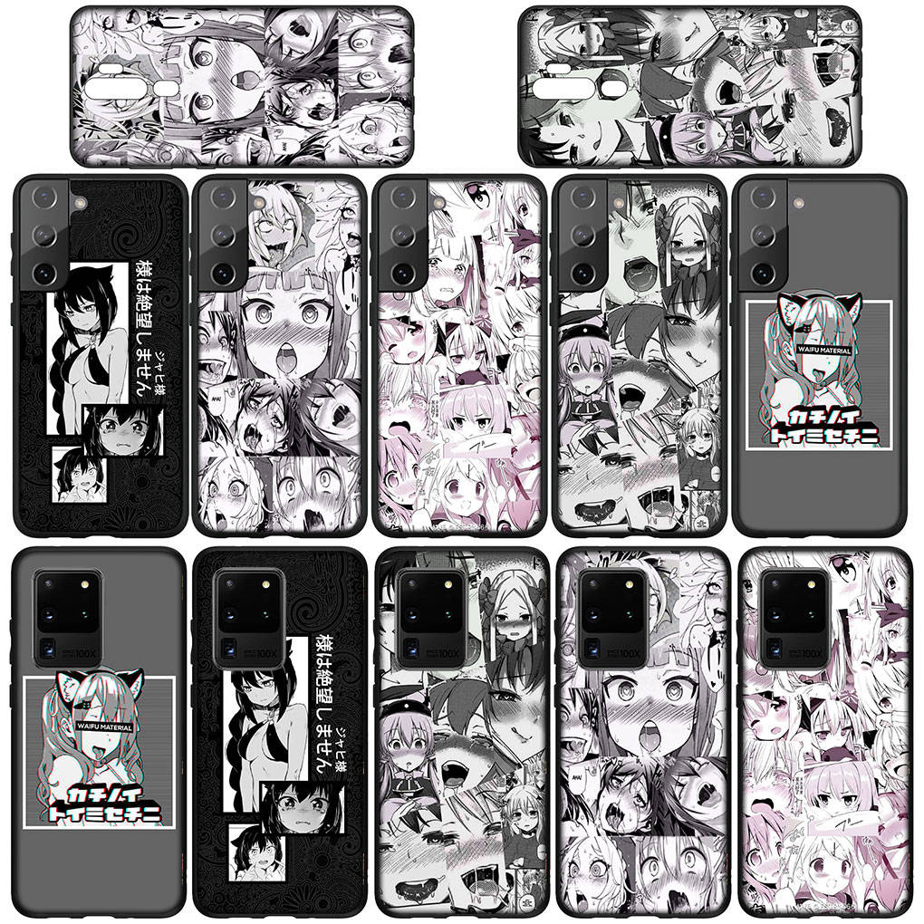 Phone Case for Samsung Galaxy S25 S24 S23 iPhone 16 15 Xiaomi Redmi Note 14 13 12 11 Pro Max OPPO Moto Huawei Wallpaper Waifu Sugoi Ahegao Girl Cover