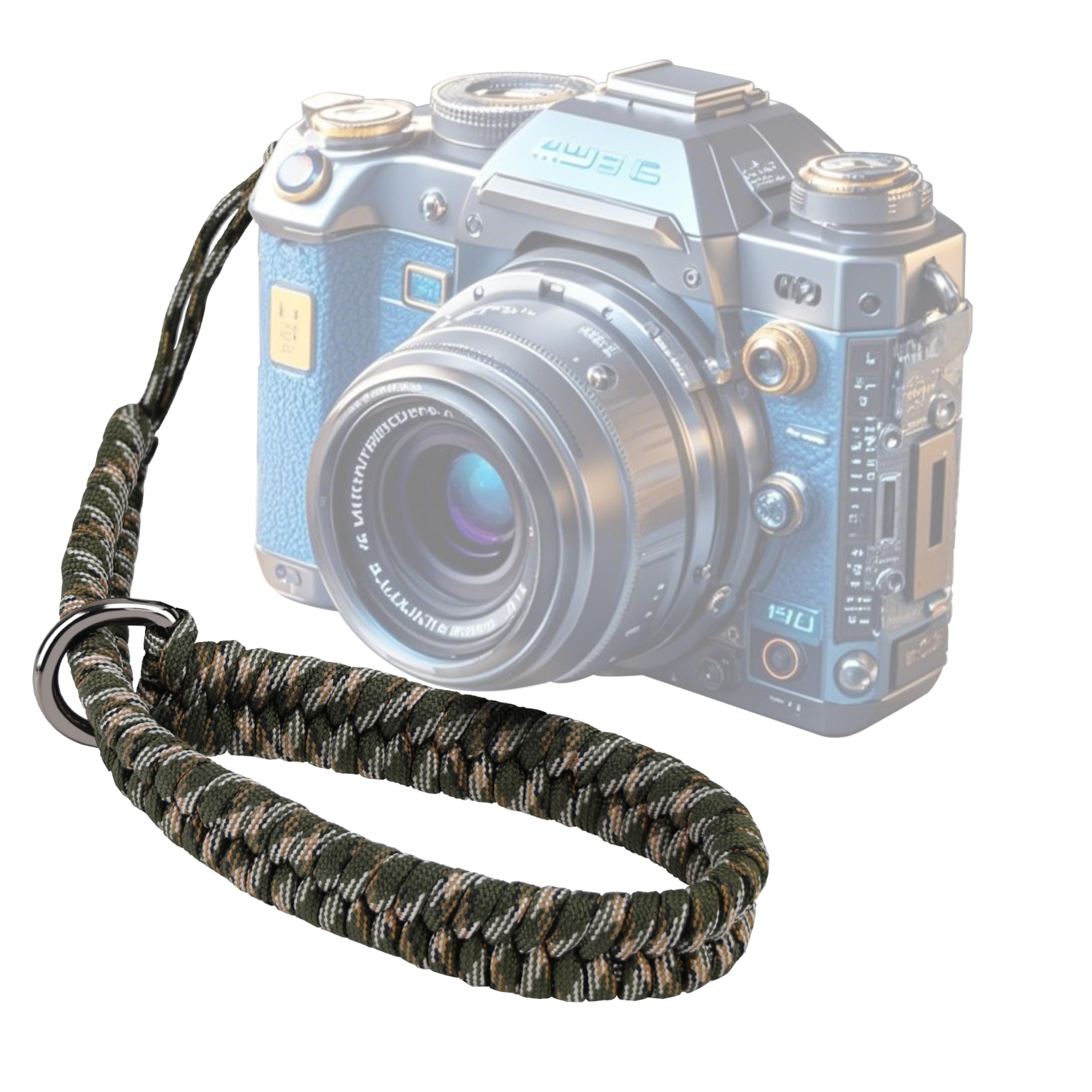

SUNYA Camera Wrist 550 Paracord Braided Handmade Strap with Quick Release Metal Fits Most Wrist Army Green Strap, Ring, Sizes,