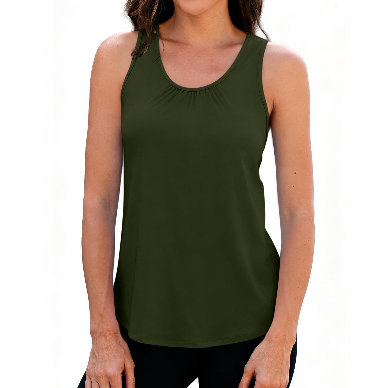 

Women s Fashion Sexy Cow Print Women s Crop Sleeveless Vest Top L армия зеленый