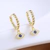 Earrings Femininity High-End Zircon Light Luxury Cross Star And Moon Asymmetric Ear Buckle Jewelry