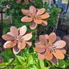 Cast Iron Flower Garden Stake Vintage Rustic Plant Stakes Landscaping Flower Yard Art Decor  Yard