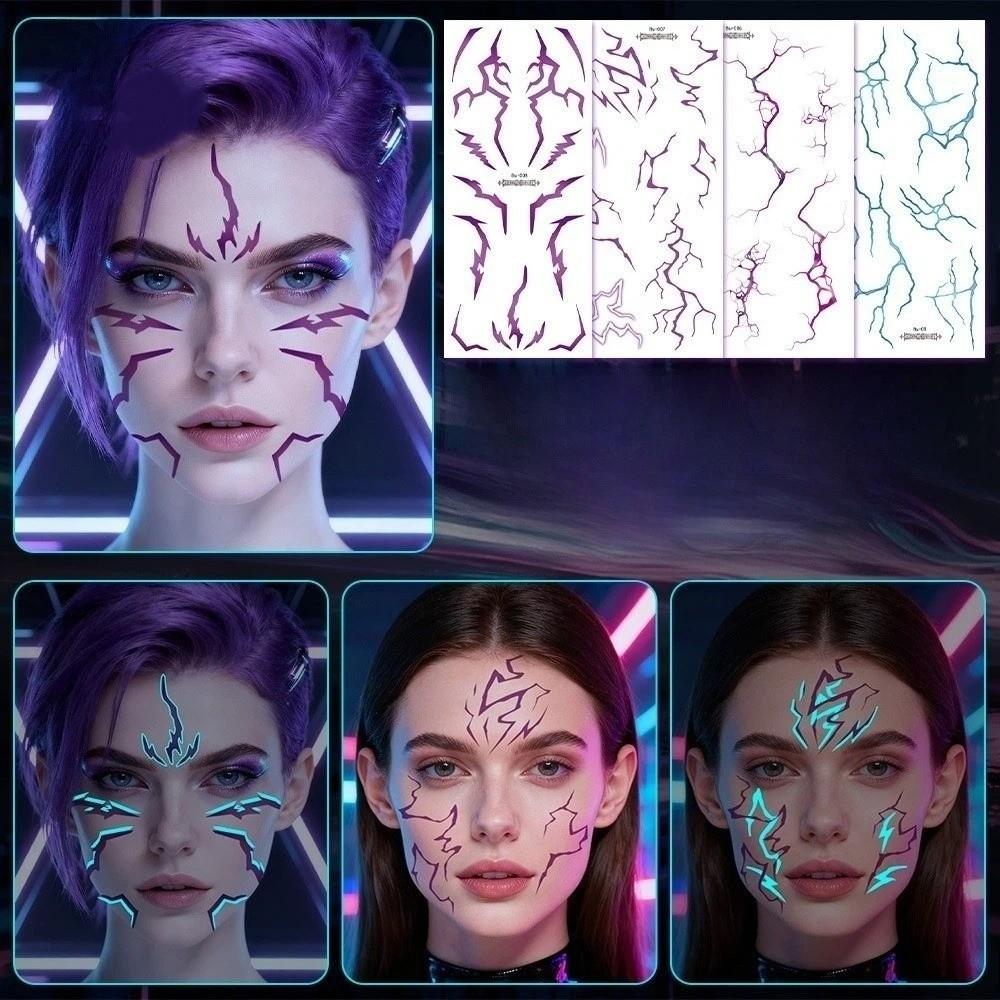 Crack Mark Temporary Tattoo Stickers Waterproof Body Art Stickers Halloween Tattoo Stickers Makeup